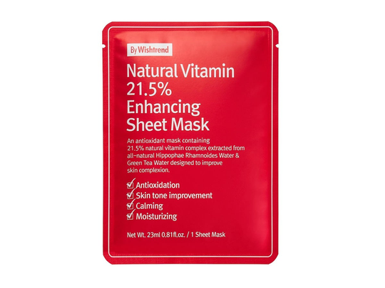 By Wishtrend Natural Vitamin 21,5 % Enhancing Sheet Mask, 21 g By Wishtrend Ansiktsmaske