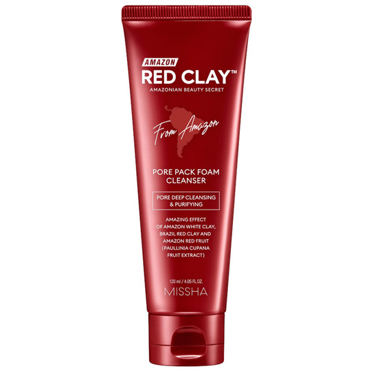 Amazon Red Clay™ Pore Pack Foam Cleanser, 120 ml MISSHA Ansiktsrengjøring