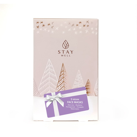 Vegan Face Masks, 5 pcs Stay Well Sheet Masks