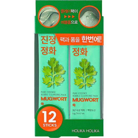 Pure Essence Mugwort Bubble Cleansing Pack, Holika Holika Ansiktsmaske