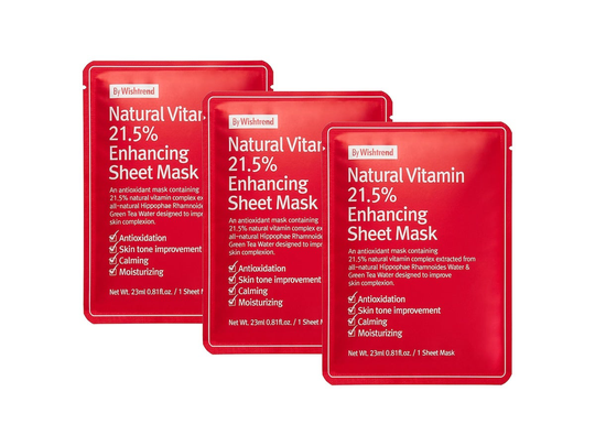 By Wishtrend Natural Vitamin 21,5% Enhancing Sheet Mask, By Wishtrend Ansiktsmaske