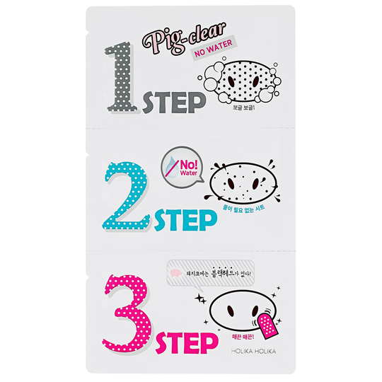 Pig Clear Blackhead 3-Step Kit (No Water), Holika Holika Ansiktsmaske