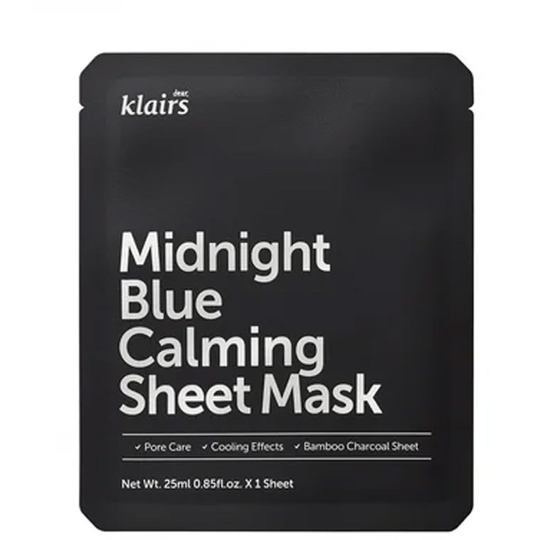 Midnight Blue Calming Sheet Mask, 25 ml Klairs Ansiktsmaske