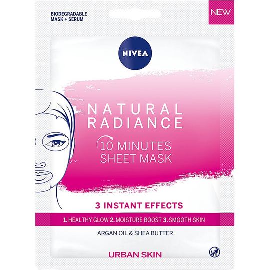 Urban Skin Radiance Sheet Mask, Nivea Sheet Masks