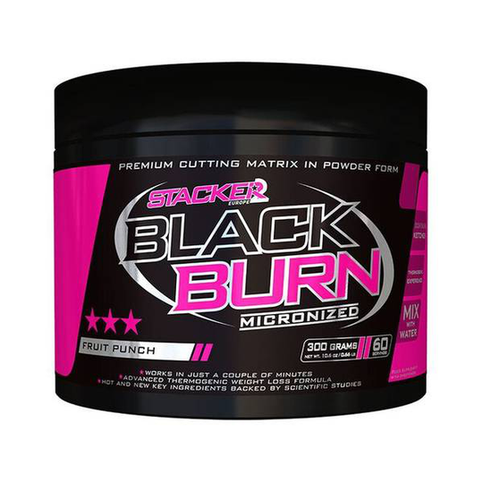 Stacker Black Burn Micronized 300 gram - fettforbrenning