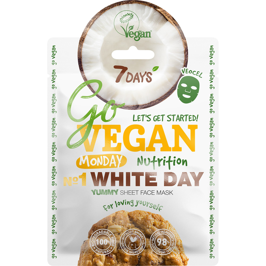 7DAYS Beauty GO VEGAN Facemask WHITE DAY Monday 25 g