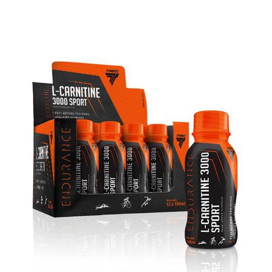 Trec L-carnitine 3000 Sport, 100mlx12stk, fettforbrenning