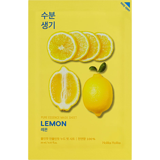 Holika Holika Pure Essence Mask Sheet - Lemon, Holika Holika Ansiktsmaske