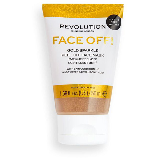 Revolution Skincare Gold Glitter Face Off Mask 50 ml