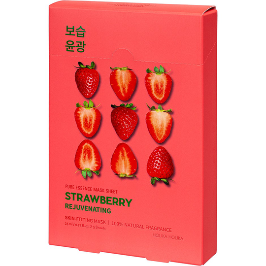 Pure Essence Mask Sheet Pack Strawberry, Holika Holika Ansiktsmaske