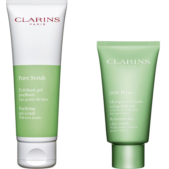 SOS Pure Scrub & Mask, Clarins Hudpleie