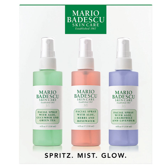 Mario Badescu Spritz, Mist & Glow, Mario Badescu Ansikt