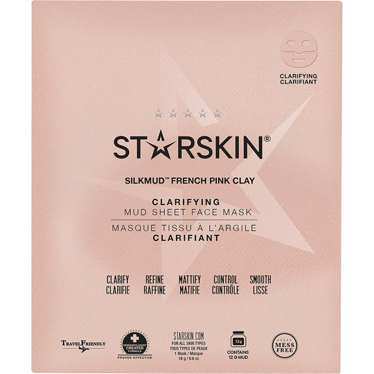 Silkmud Pink Clay, 16 g Starskin Ansiktsmaske