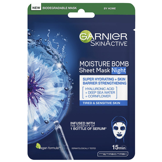 Skin Active Night tissue mask, 28 g Garnier Sheet Masks