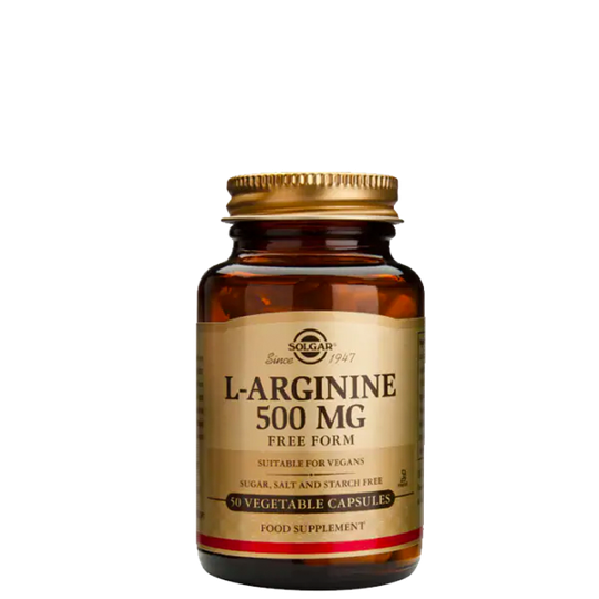 L-arginine 500 mg, 50 kapsler