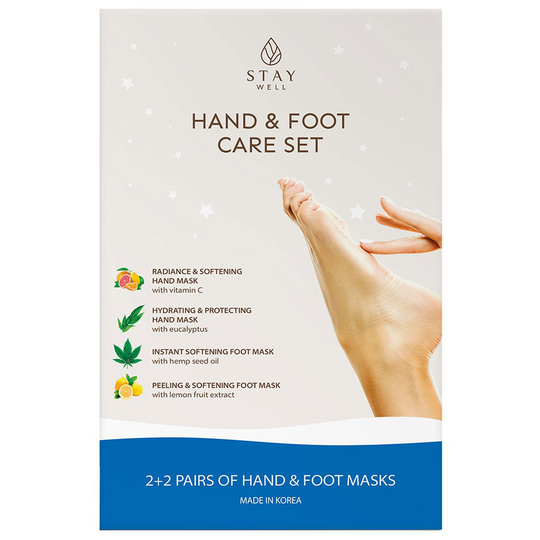 Hand & Foot masks (4 masks), Stay Well Fotpleie