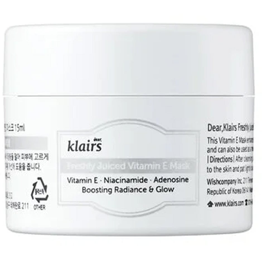 Klairs Freshly Juiced Vitamin E Mask, 15 ml Klairs Ansiktsmaske