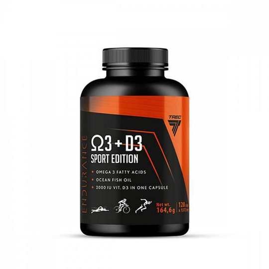 Trec Nutrition Omega 3+D3, Sport Edition, 120cap