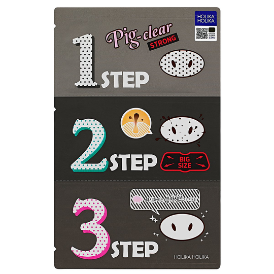 Pig Clear Blackhead 3-Step Kit (Strong), Holika Holika Ansiktsmaske