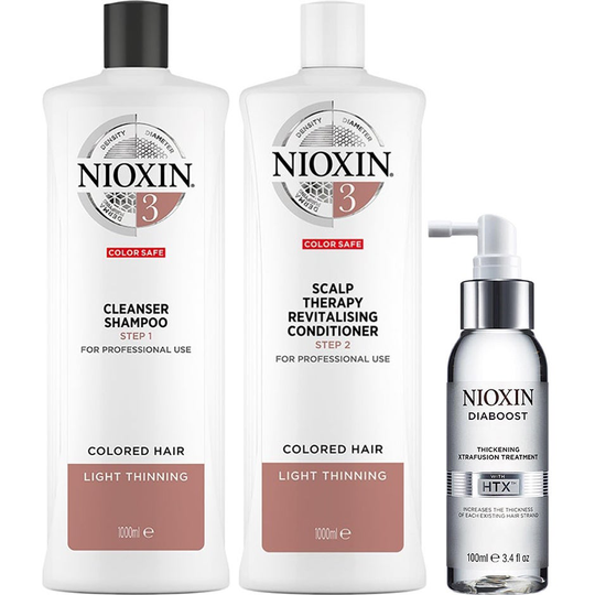 System 3 Trio For Colored Hair, Nioxin Sjampo