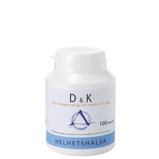 D & K vitamin, 100 kapsler