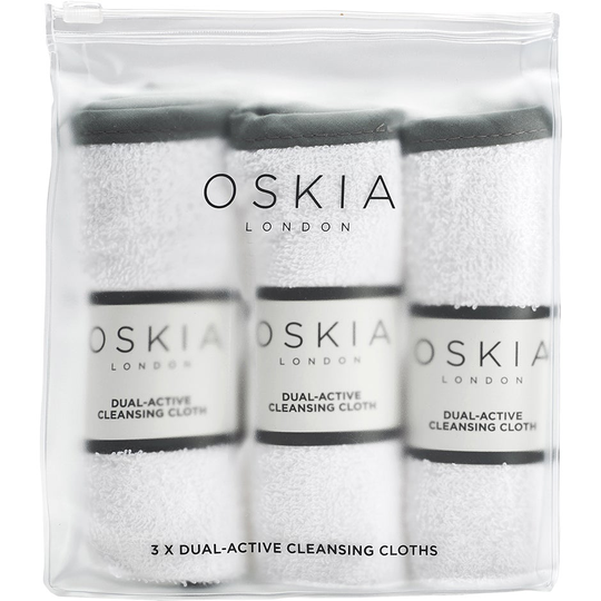 Dual-Active Cleansing Cloths, 3 pcs Oskia Ansiktsrengjøring