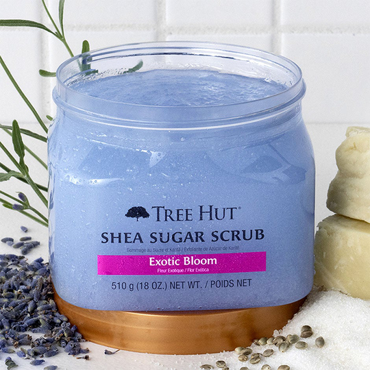 Shea Sugar Scrub Exotic Bloom, 510 g Tree Hut Peeling