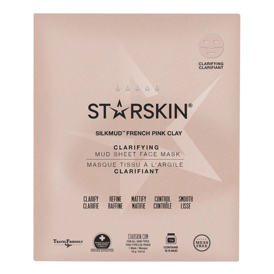Silkmud Pink French Clay Purifying Liftaway Mud Face Sheet Mask
