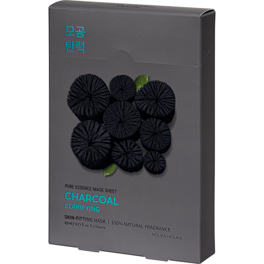 Pure Essence Mask Sheet Pack Charcoal, Holika Holika Ansiktsmaske